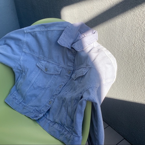 NWT Zara Oversized Lilac Jean Jacket - Picture 4 of 4